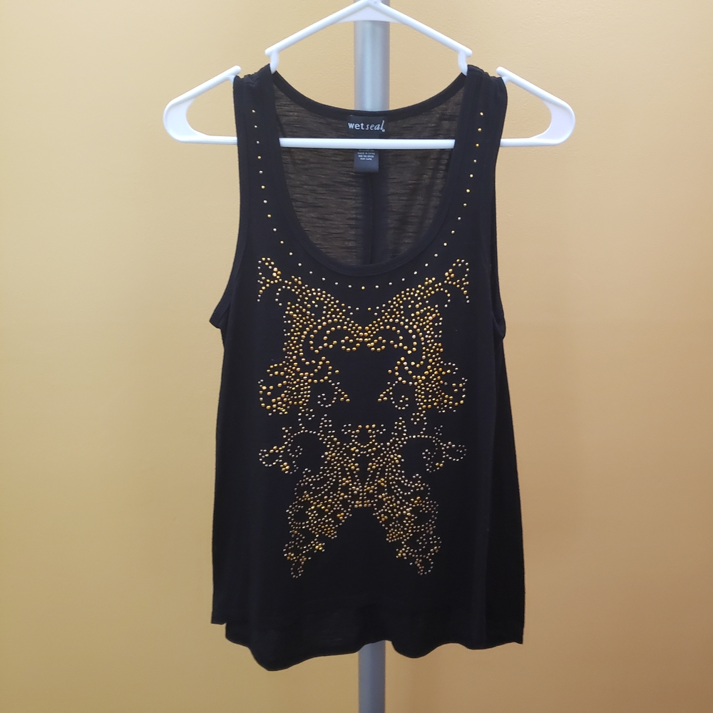 Black Tank w/ Gold Accents